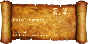 Reidl Margit névjegykártya
